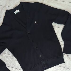 Vintage Grand Slam Classic Black Cardigan Sweater